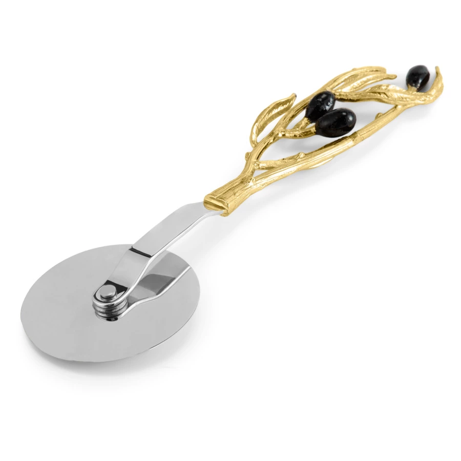 Нож для пиццы Michael Aram Золотая оливковая ветвь 23 см, сталь нержавеющая