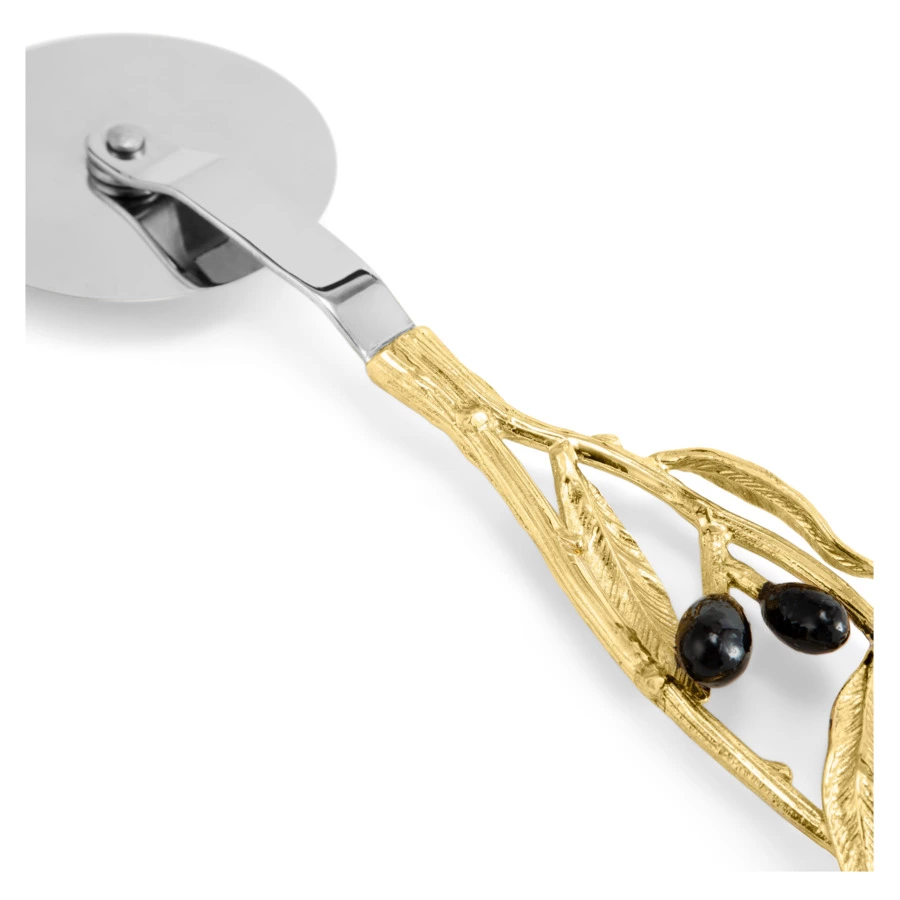 Нож для пиццы Michael Aram Золотая оливковая ветвь 23 см, сталь нержавеющая