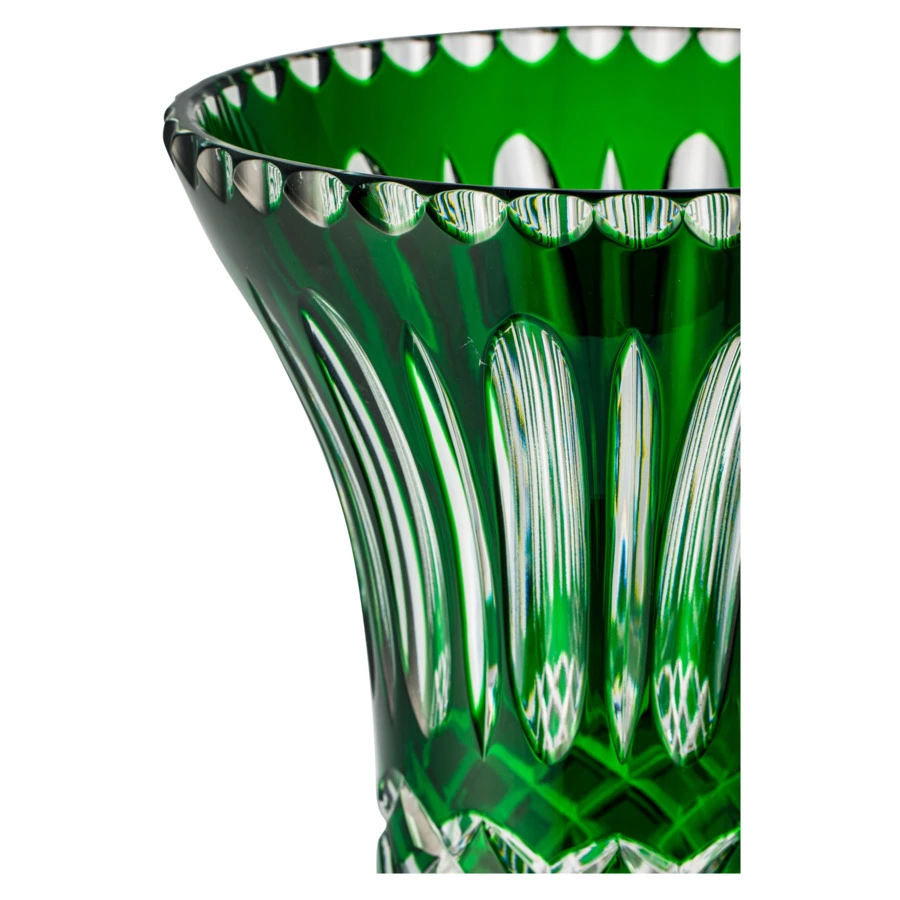 Ваза для цветов ГХЗ Княгиня 75 см, хрусталь, зеленая