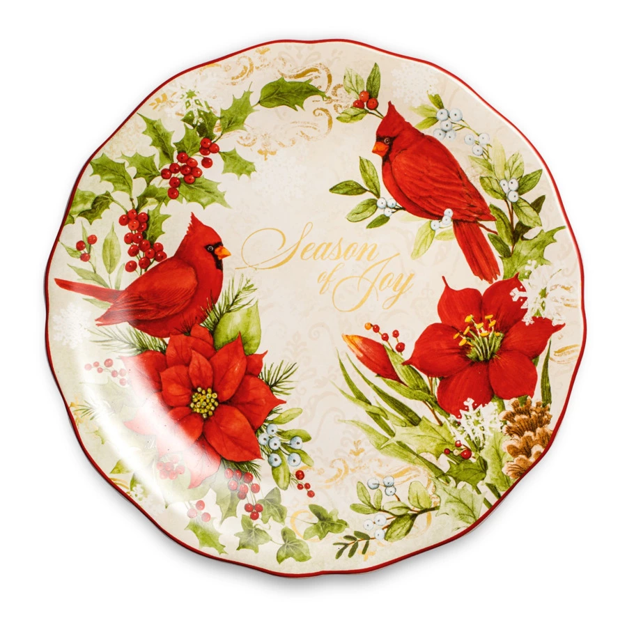 Тарелка обеденная Certified Int. Красочная зима 28 см, керамика