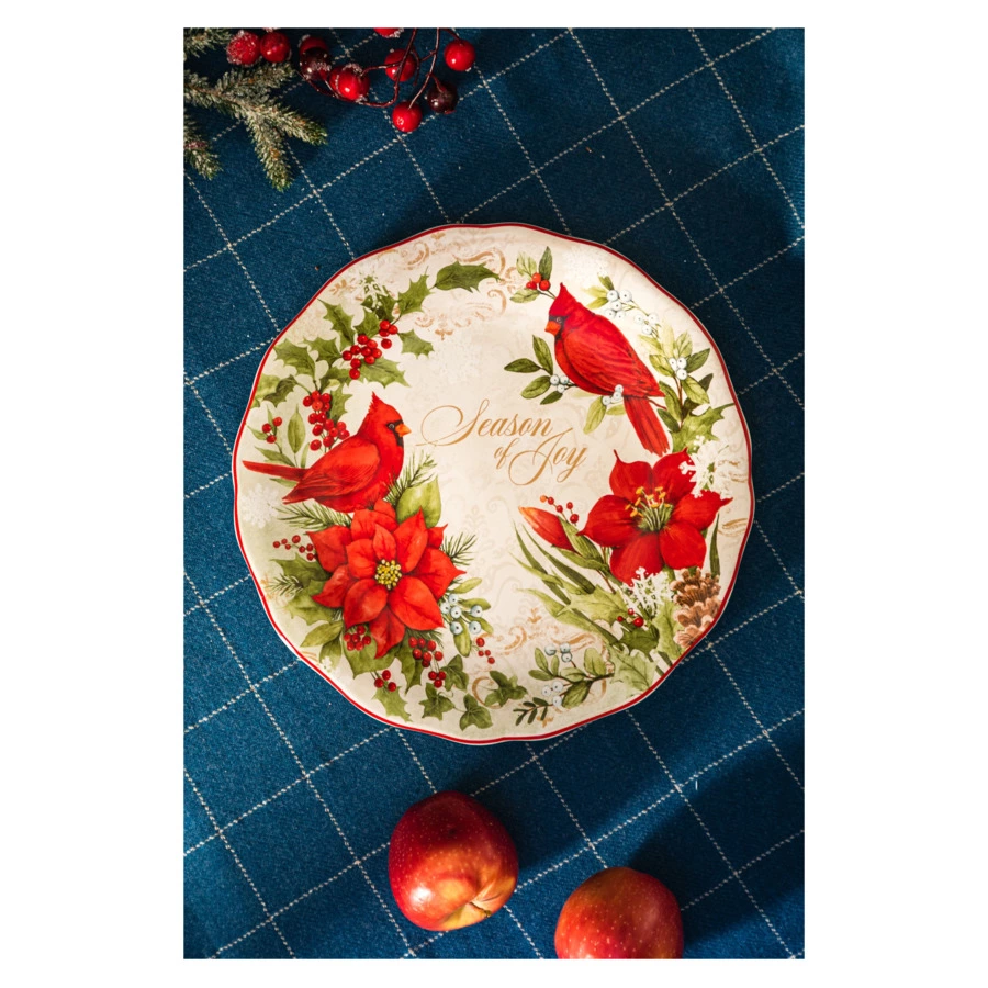 Тарелка обеденная Certified Int. Красочная зима 28 см, керамика