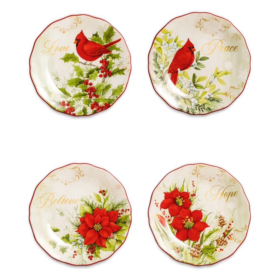 Тарелка закусочная Certified Int. Красочная зима Любовь 23 см, керамика