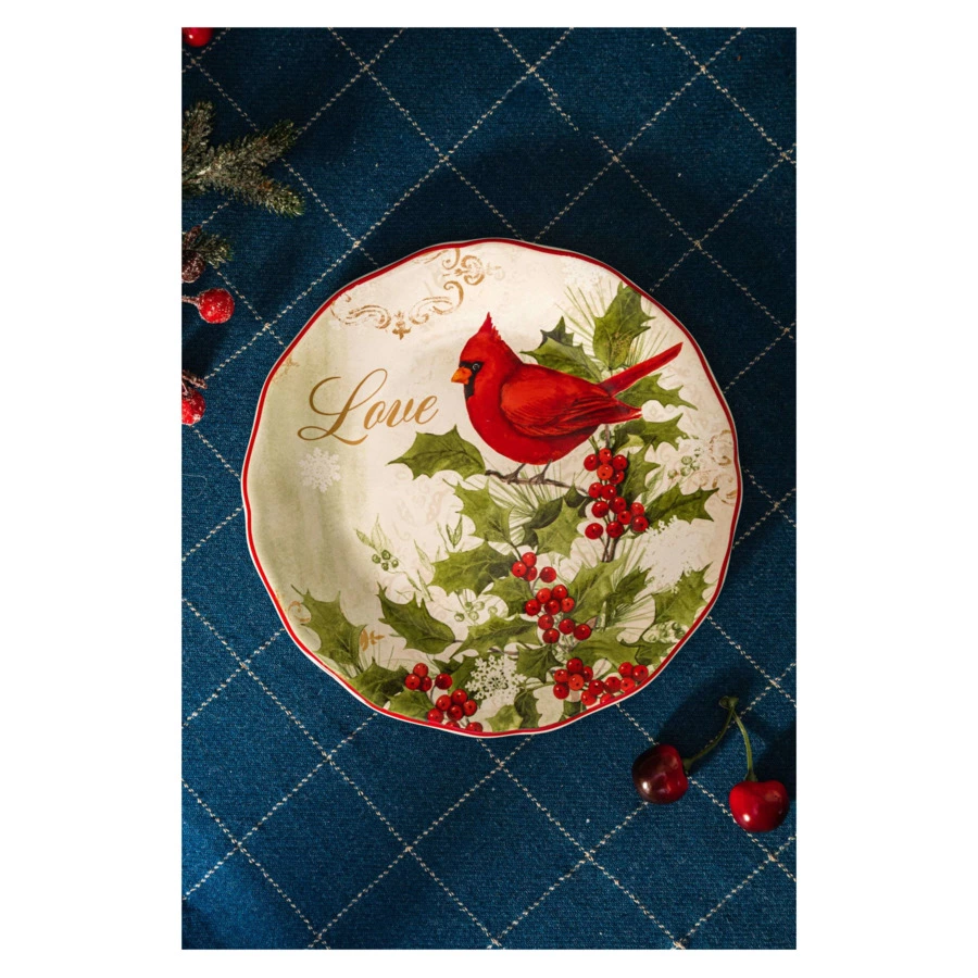 Тарелка закусочная Certified Int. Красочная зима Любовь 23 см, керамика
