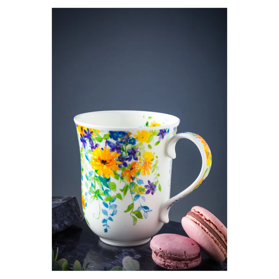 Кружка Dunoon Календула Бремор 330 мл, фарфор костяной