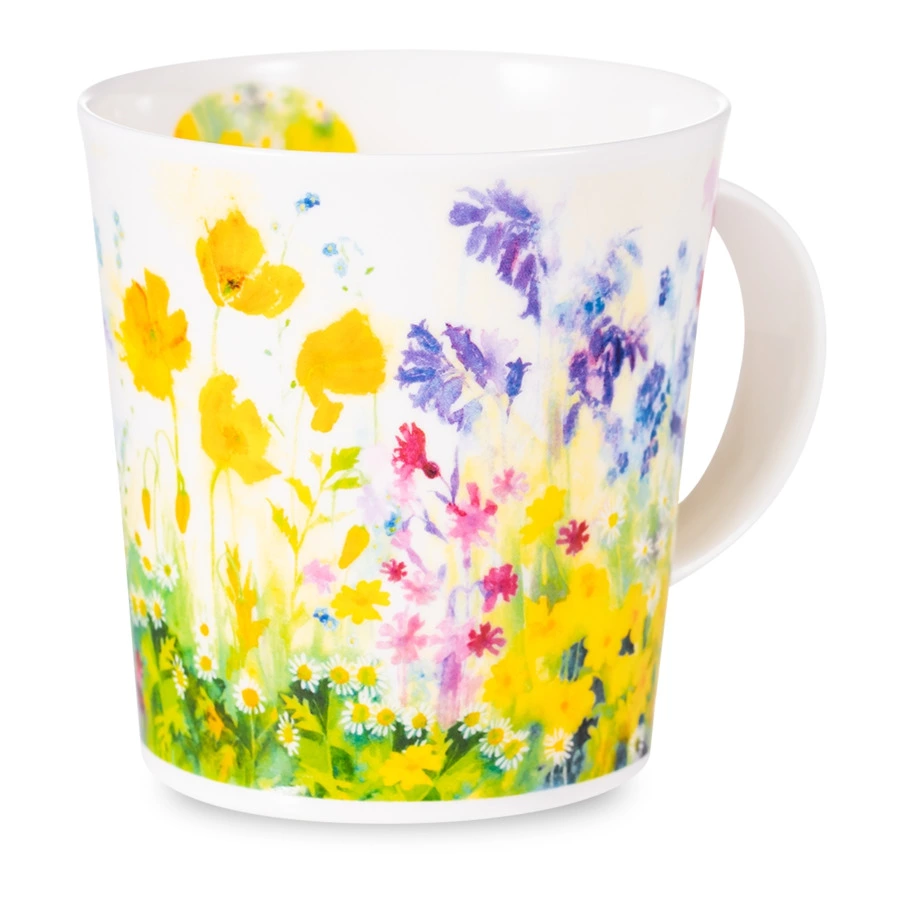 Кружка Dunoon Желтые цветы Ломонд 320 мл, фарфор костяной