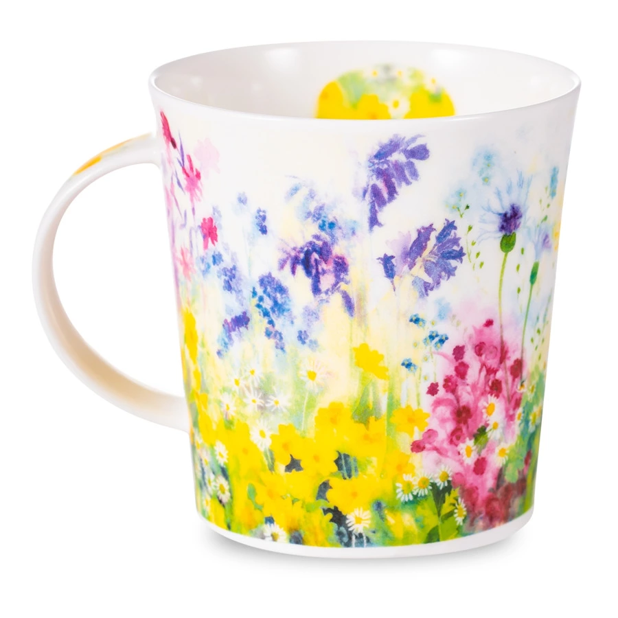 Кружка Dunoon Желтые цветы Ломонд 320 мл, фарфор костяной