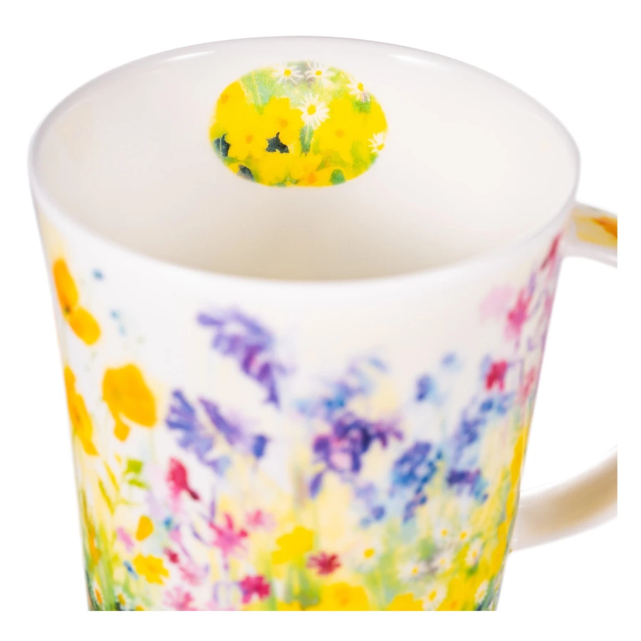 Кружка Dunoon Желтые цветы Ломонд 320 мл, фарфор костяной