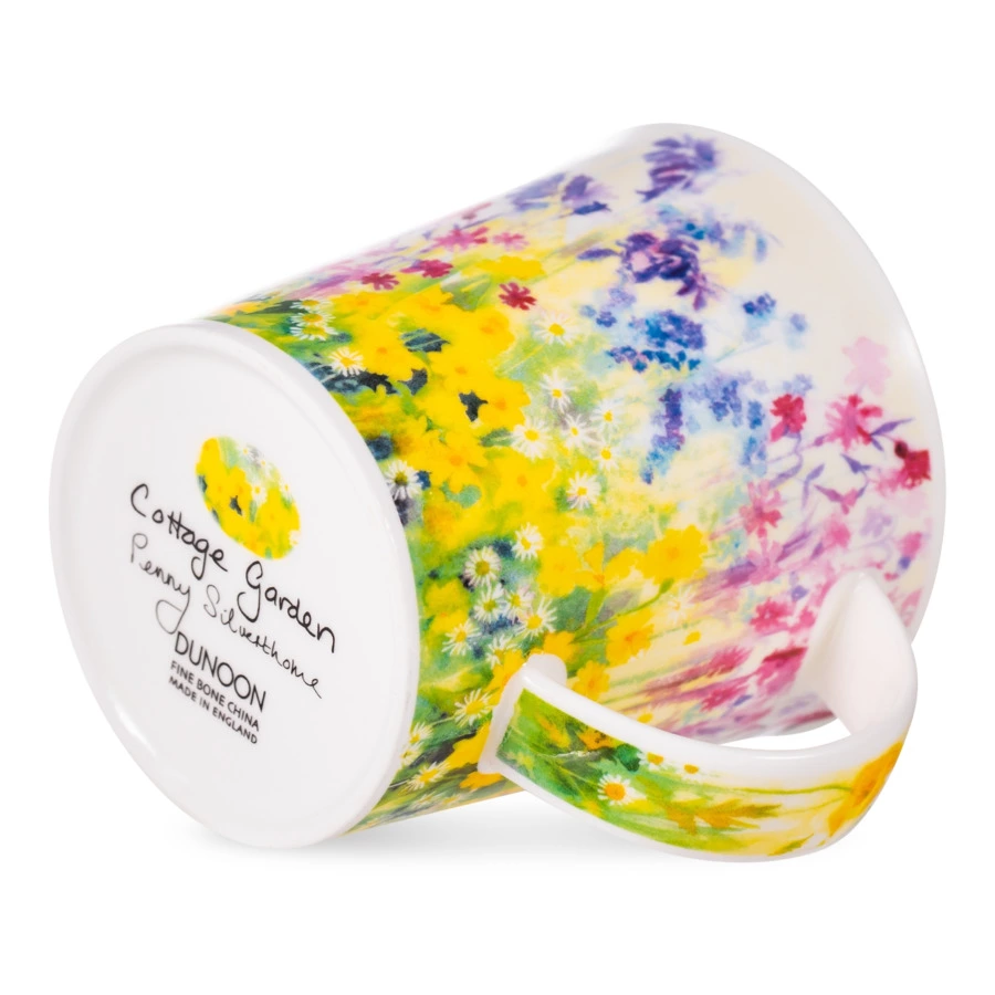 Кружка Dunoon Желтые цветы Ломонд 320 мл, фарфор костяной