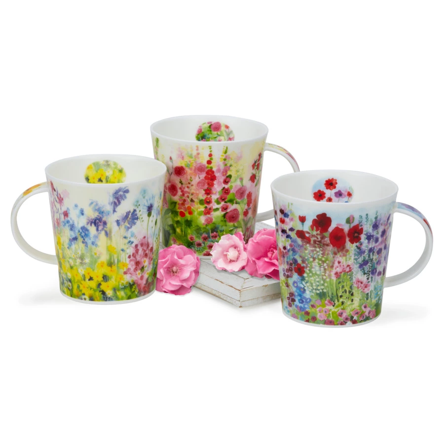 Кружка Dunoon Желтые цветы Ломонд 320 мл, фарфор костяной