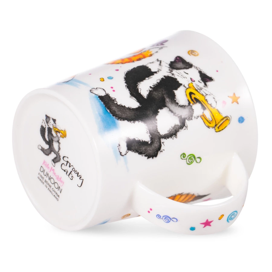 Кружка Dunoon Коты музыканты Ломонд 320 мл, фарфор костяной