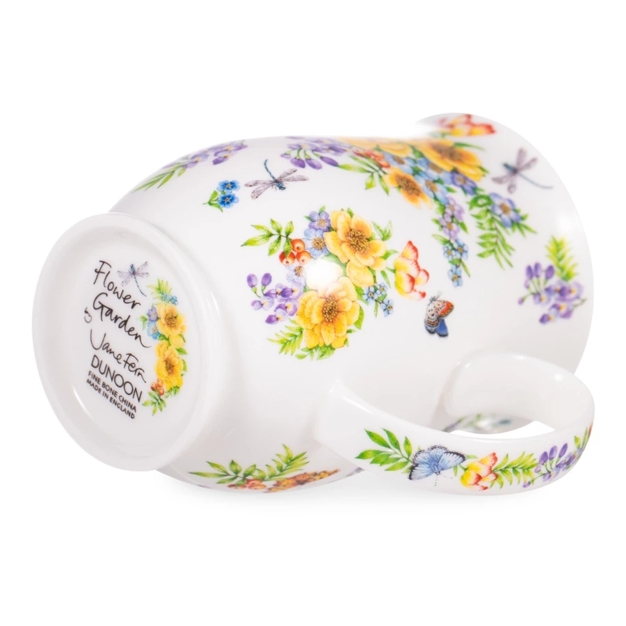 Кружка Dunoon Цветочный Сад Желтые цветы Саффолк 310 мл, фарфор костяной