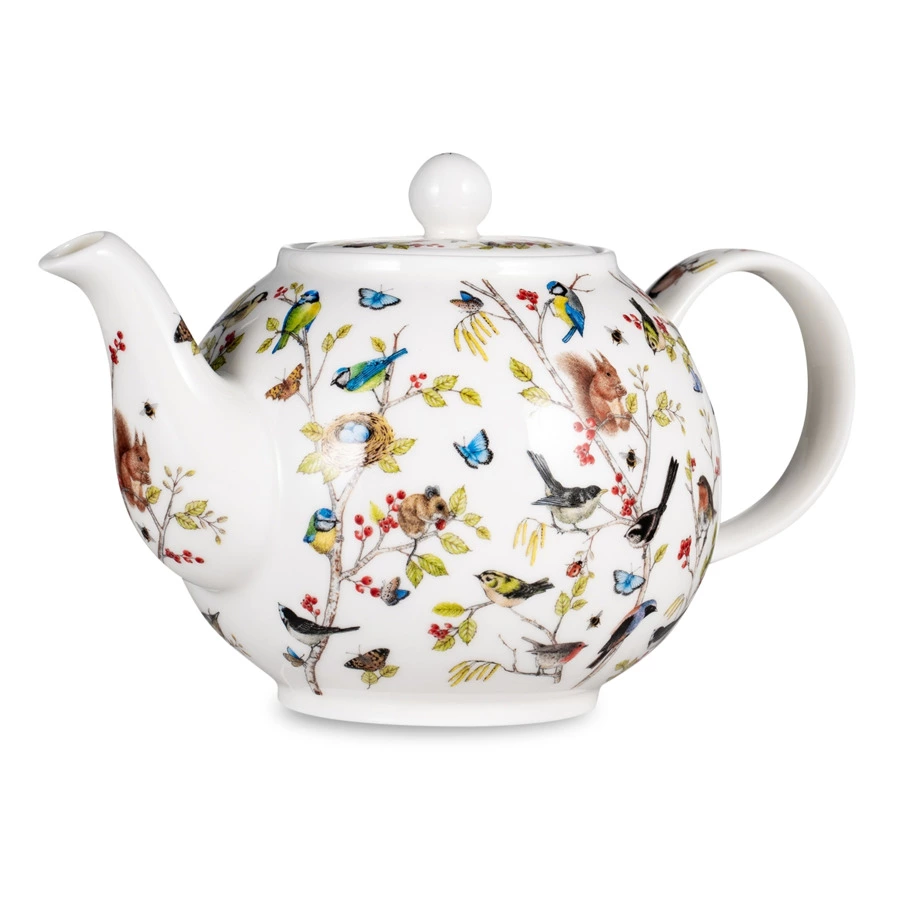 Чайник Dunoon Тайный лес 1,2 л, фарфор костяной