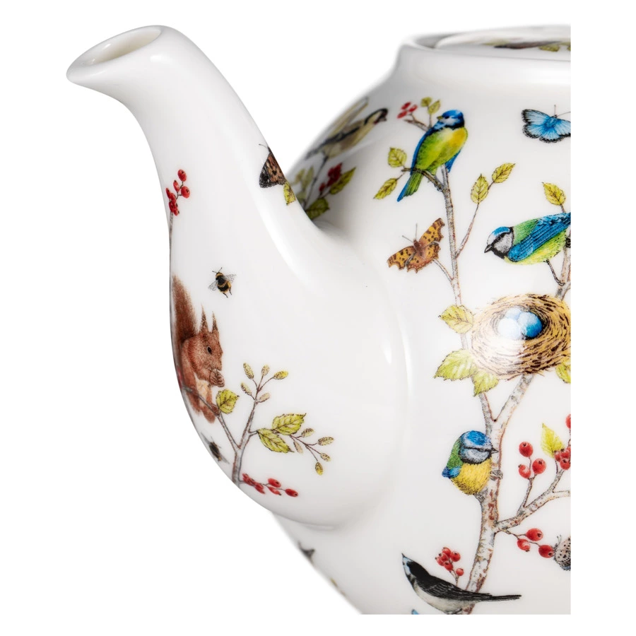 Чайник Dunoon Тайный лес 1,2 л, фарфор костяной