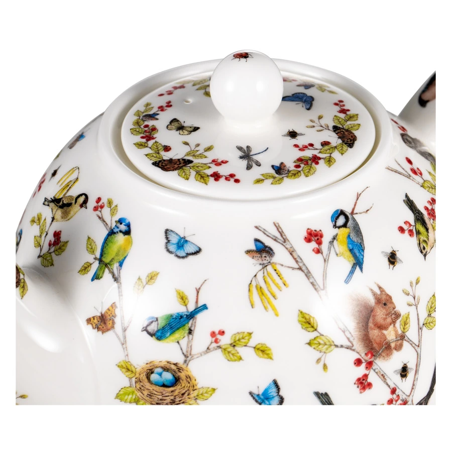 Чайник Dunoon Тайный лес 1,2 л, фарфор костяной