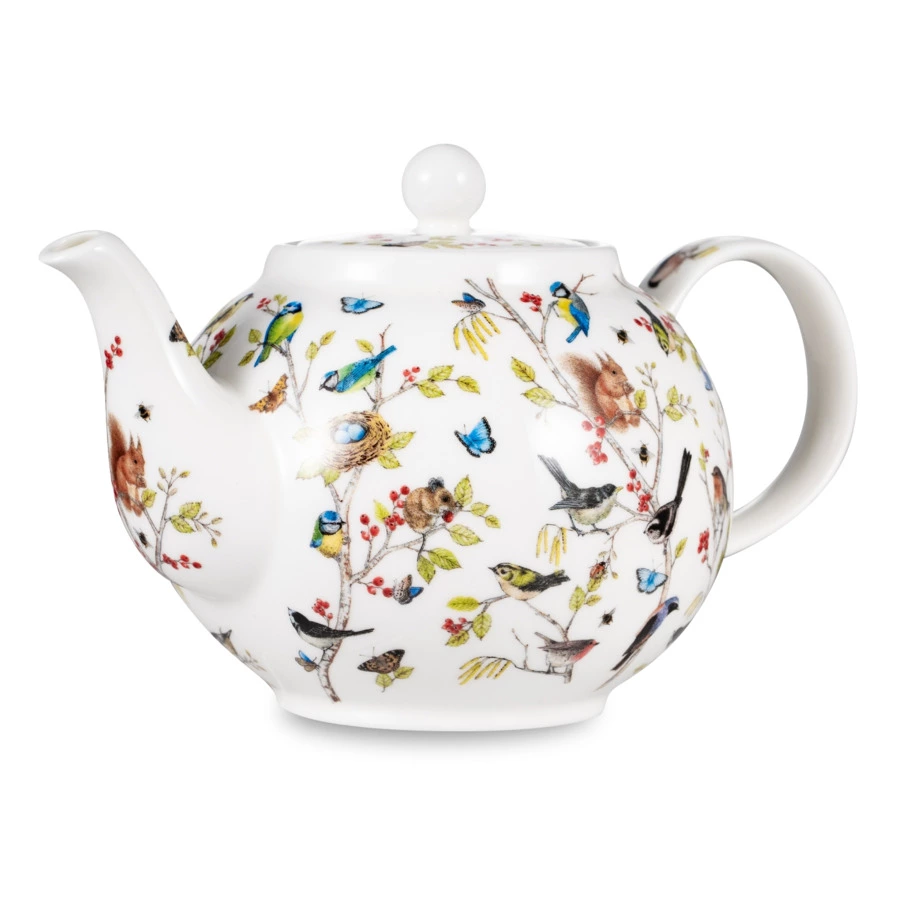 Чайник Dunoon Тайный лес 750 мл, фарфор костяной
