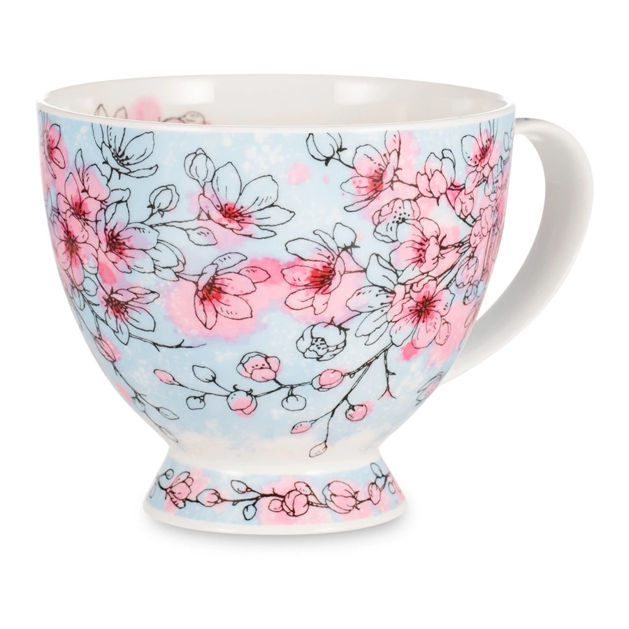 Кружка Dunoon Сакура Скай 450 мл, фарфор костяной