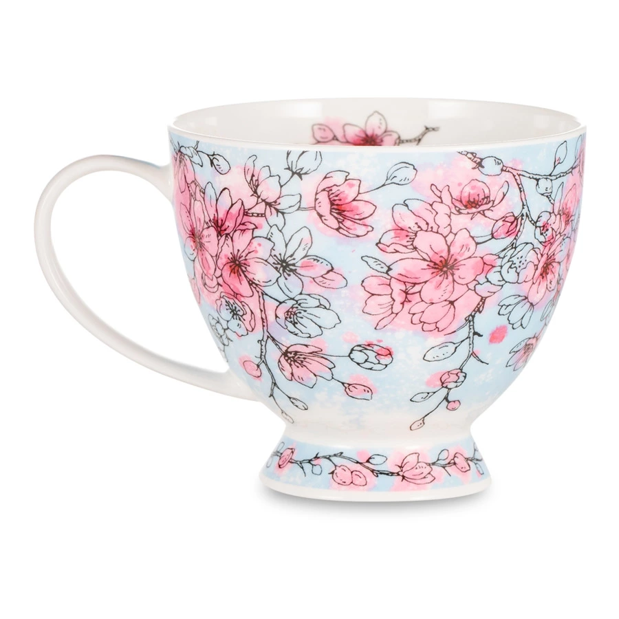 Кружка Dunoon Сакура Скай 450 мл, фарфор костяной