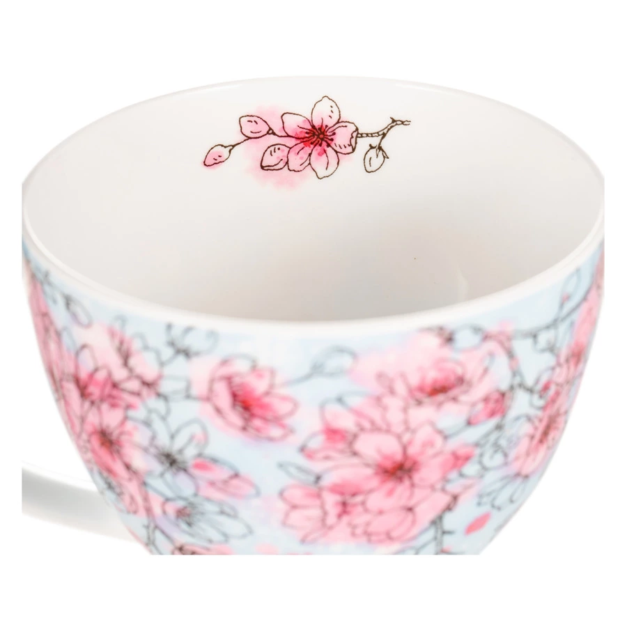 Кружка Dunoon Сакура Скай 450 мл, фарфор костяной