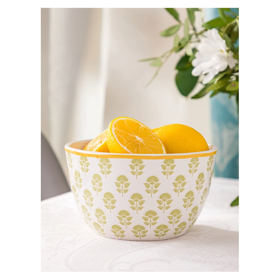 Салатник порционный Certified Int Подсолнухи, листья 13 см, керамика