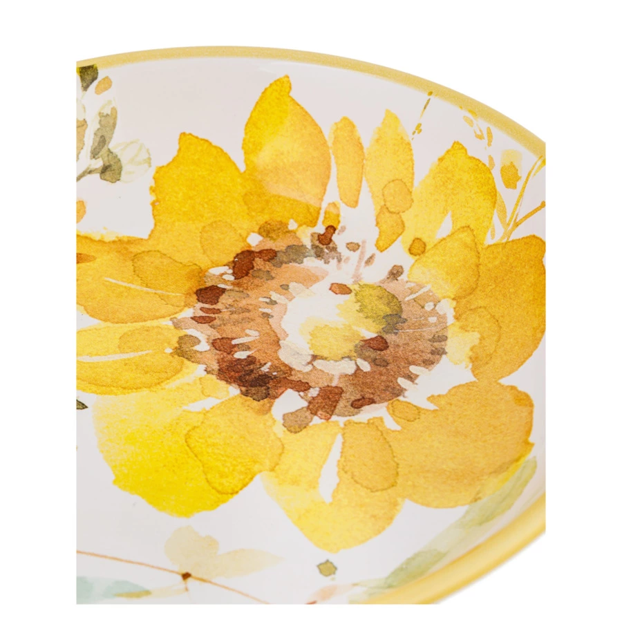 Тарелка суповая Certified Int Подсолнухи 23 см, керамика