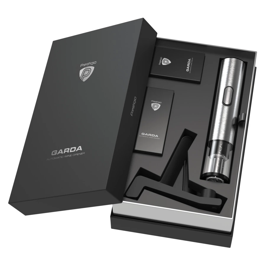 Штопор электрический Prestigio Garda с зарядным устройством, серебристый