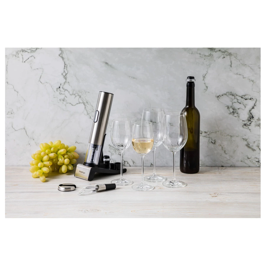 Штопор электрический Prestigio Garda с зарядным устройством, серебристый