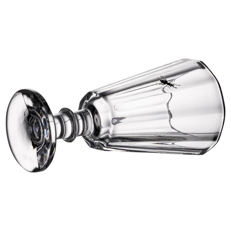 Набор рюмок-лафитников Бахметевъ1764 Под мухой 50 мл, высокая ножка, 6 шт, хрусталь, ручная роспись