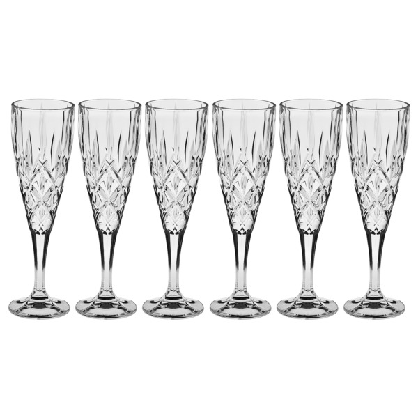 Набор бокалов для шампанского Crystal BOHEMIA SHEFFIELD 180мл, 6 шт, п/к-Sale