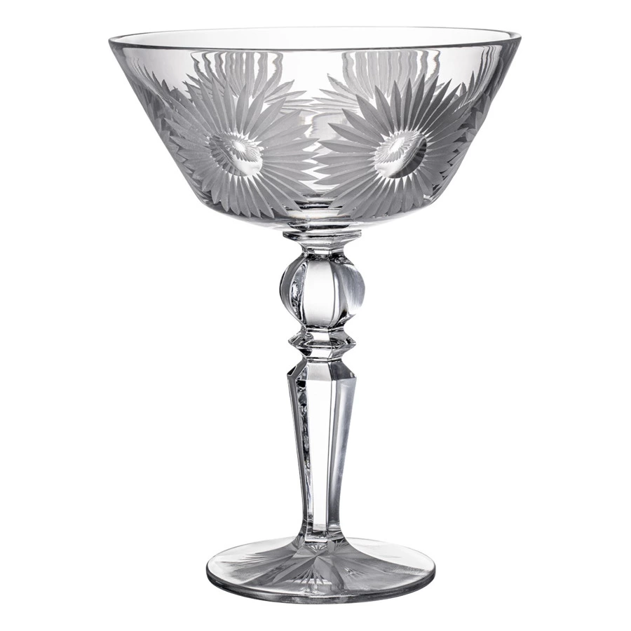 Ваза для фруктов ГХЗ Журавль 33 см, хрусталь, прозрачный