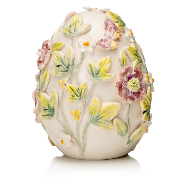 Яйцо декоративное Lamart Palais Royal , фиалки рельеф 11 см