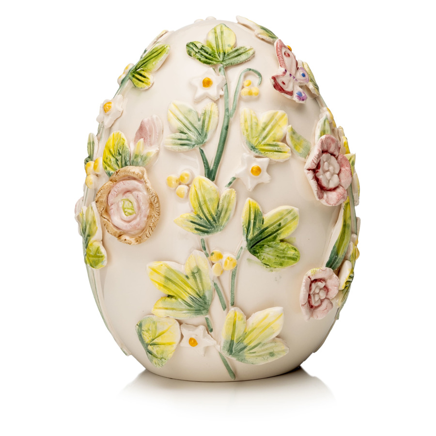 Яйцо декоративное Lamart Palais Royal Фиалки рельеф 8,5 см