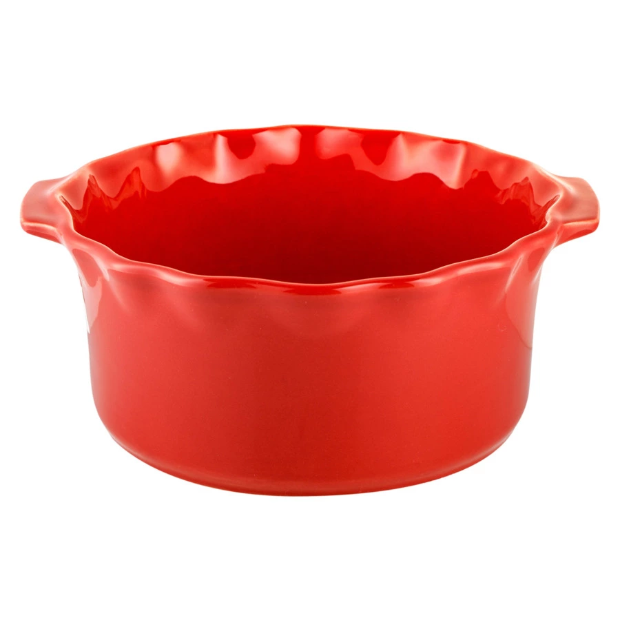 Форма для запекания круглая Esprit de cuisine Festonne d22 см, 2 л, ручки, вишневая