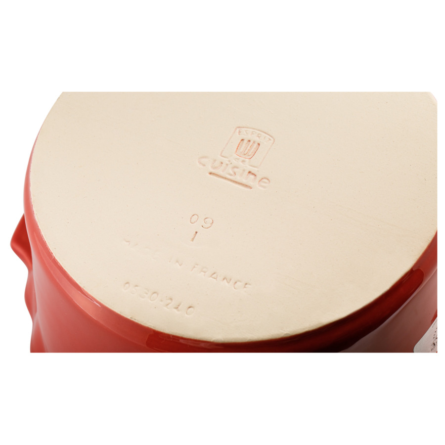 Форма для запекания круглая Esprit de cuisine Festonne d20 см, 2 л, ручки, вишневая