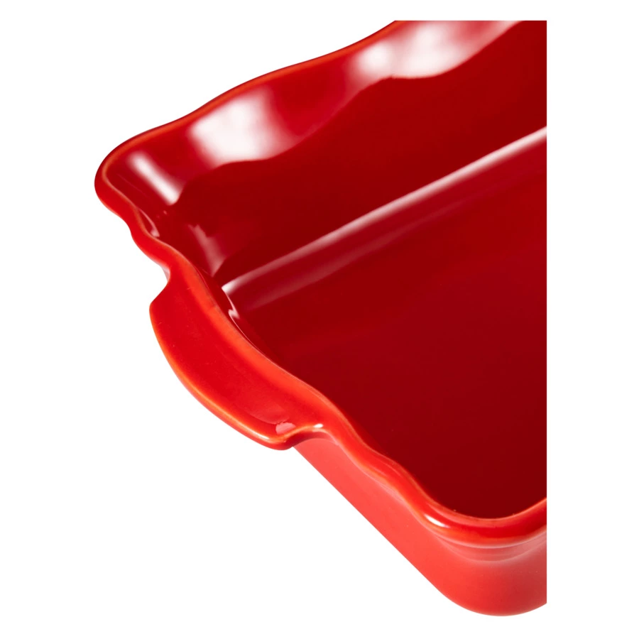 Форма для запекания прямоугольная Esprit de cuisine Festonne 36,5х20 см, 2,7 л, ручки, вишневая