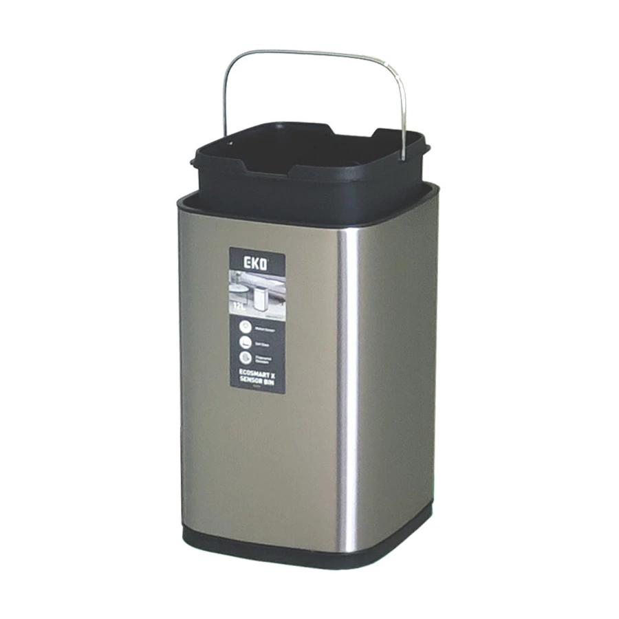 Ведро для мусора сенсорное EKO Ecosmart X 12 л, сталь нержавеющая