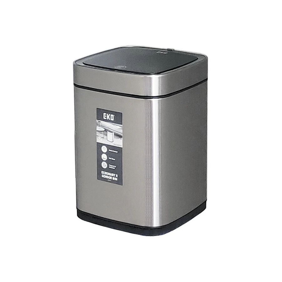 Ведро для мусора сенсорное EKO Ecosmart X 9 л, сталь нержавеющая