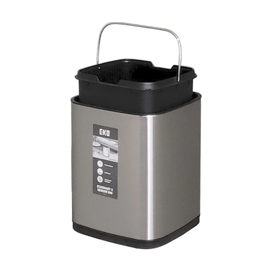 Ведро для мусора сенсорное EKO Ecosmart X 9 л, сталь нержавеющая