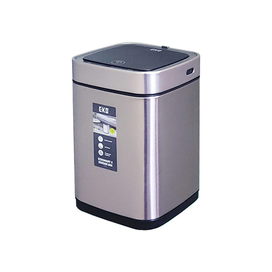Ведро для мусора сенсорное EKO Ecosmart X 6 л, сталь нержавеющая