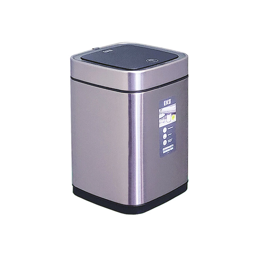 Ведро для мусора сенсорное EKO Ecosmart X 6 л, сталь нержавеющая