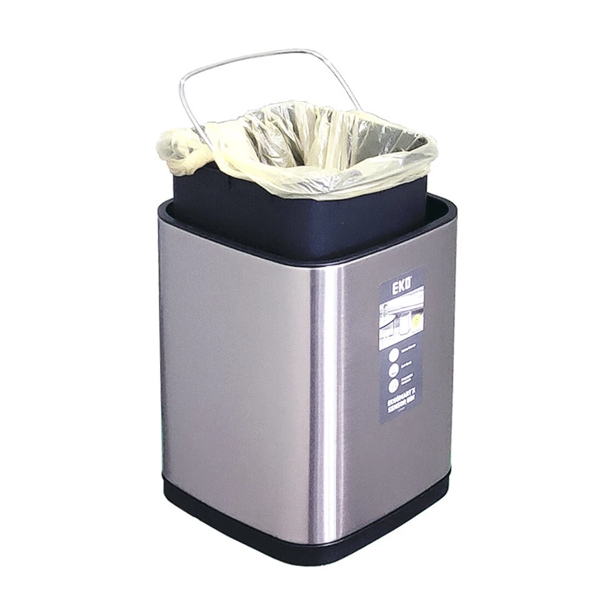 Ведро для мусора сенсорное EKO Ecosmart X 6 л, сталь нержавеющая