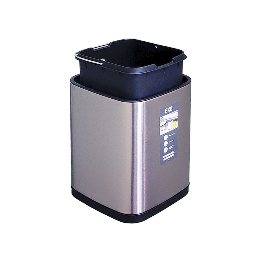 Ведро для мусора сенсорное EKO Ecosmart X 6 л, сталь нержавеющая