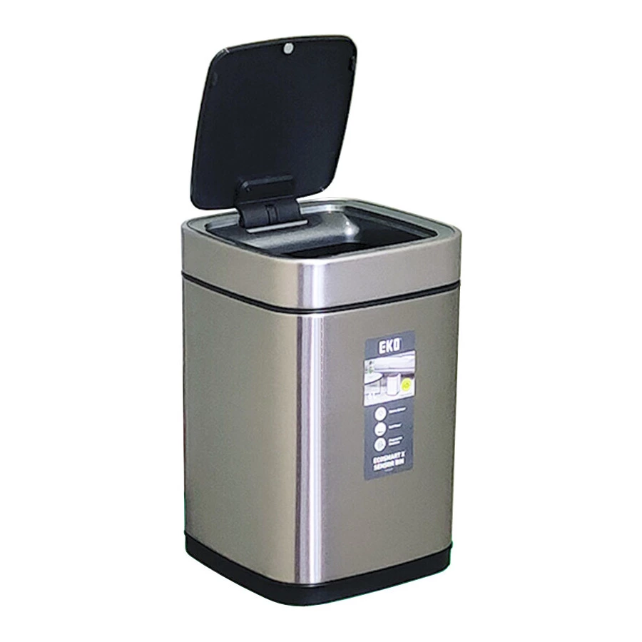 Ведро для мусора сенсорное EKO Ecosmart X 6 л, сталь нержавеющая