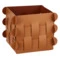 Корзинка ADJ Shlesser 13x13x13 см, кожа натуральная, коньяк