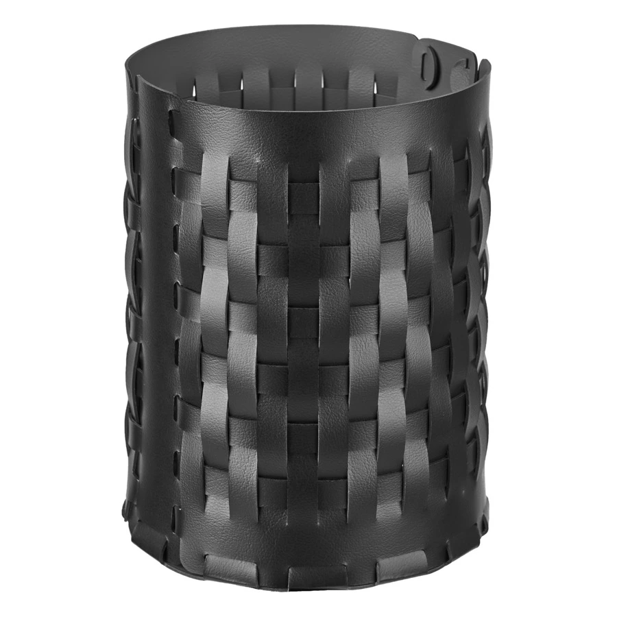 Корзина ADJ Bottega-15 d20x25 см, кожа натуральная, черный