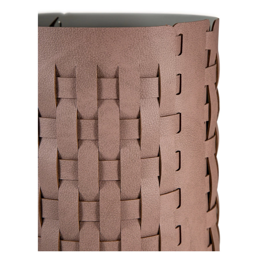 Корзина ADJ Bottega-15 d20x25 см, кожа натуральная, пепельная роза