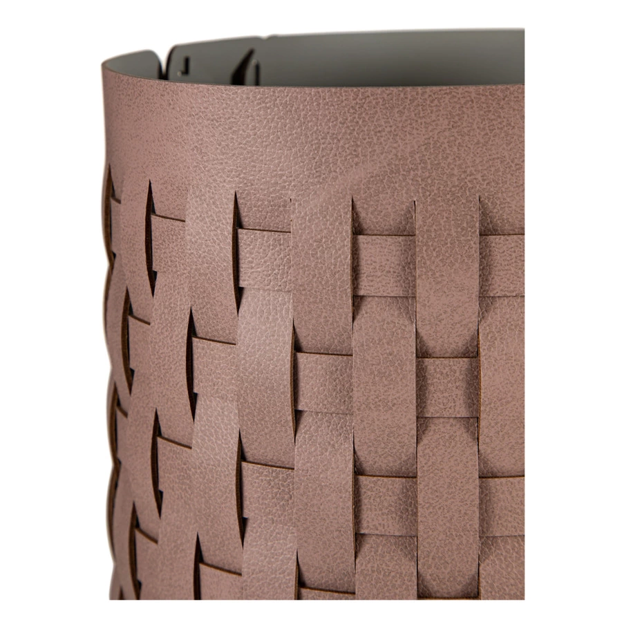 Корзина ADJ Bottega-15 d20x25 см, кожа натуральная, пепельная роза