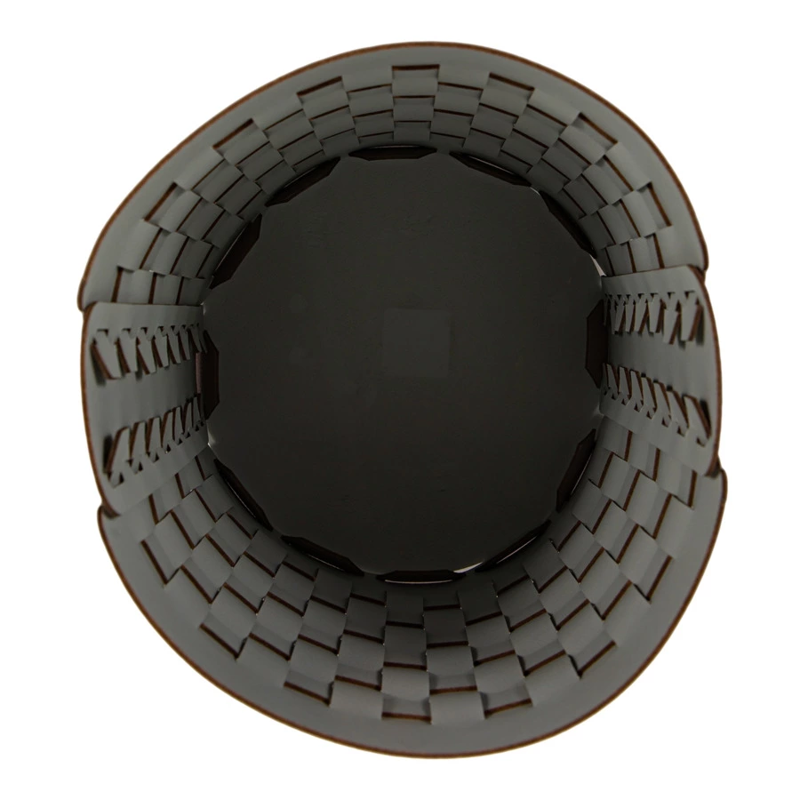 Корзина ADJ Bottega-15 d20x25 см, кожа натуральная, пепельная роза