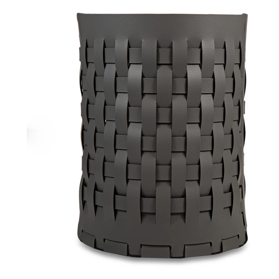 Корзина ADJ Bottega-15 d20x25 см, кожа натуральная, серый