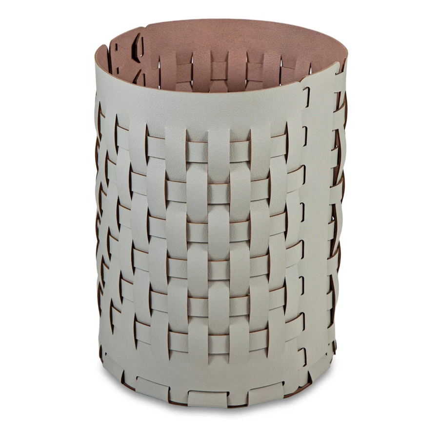 Корзина ADJ Bottega-15 d20x25 см, кожа натуральная, устричный