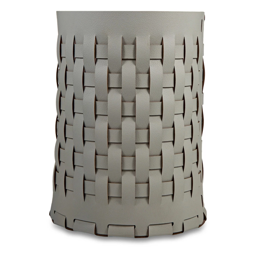 Корзина ADJ Bottega-15 d20x25 см, кожа натуральная, устричный